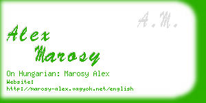 alex marosy business card